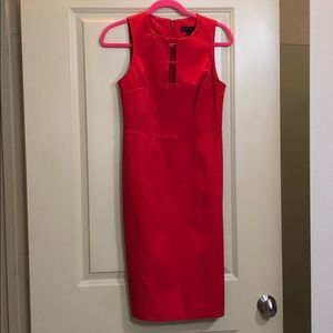 Banana Republic red dress. Stretchy, hugs curves